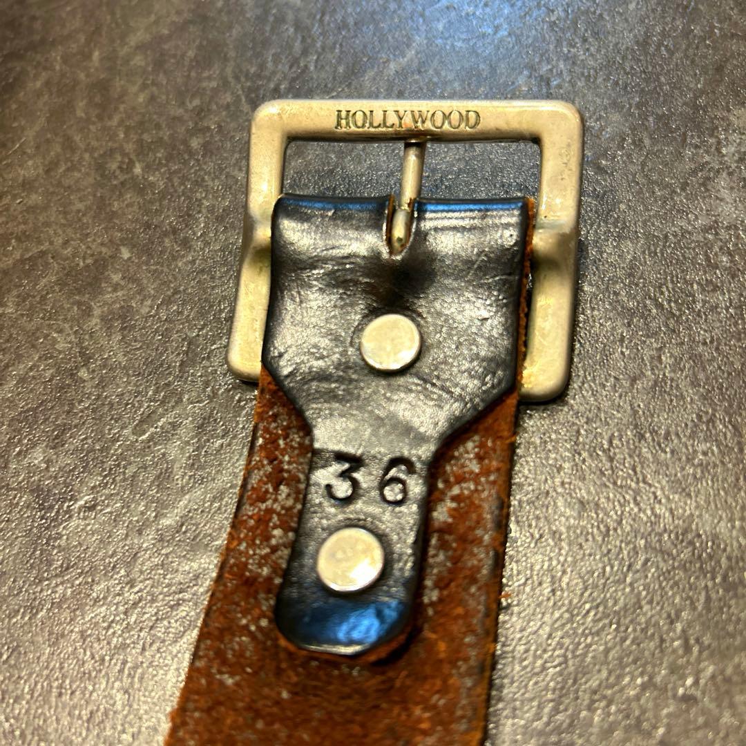 HTC ベルト　endonly エンドオンリー　スタッズベルト　アメカジ　茶芯