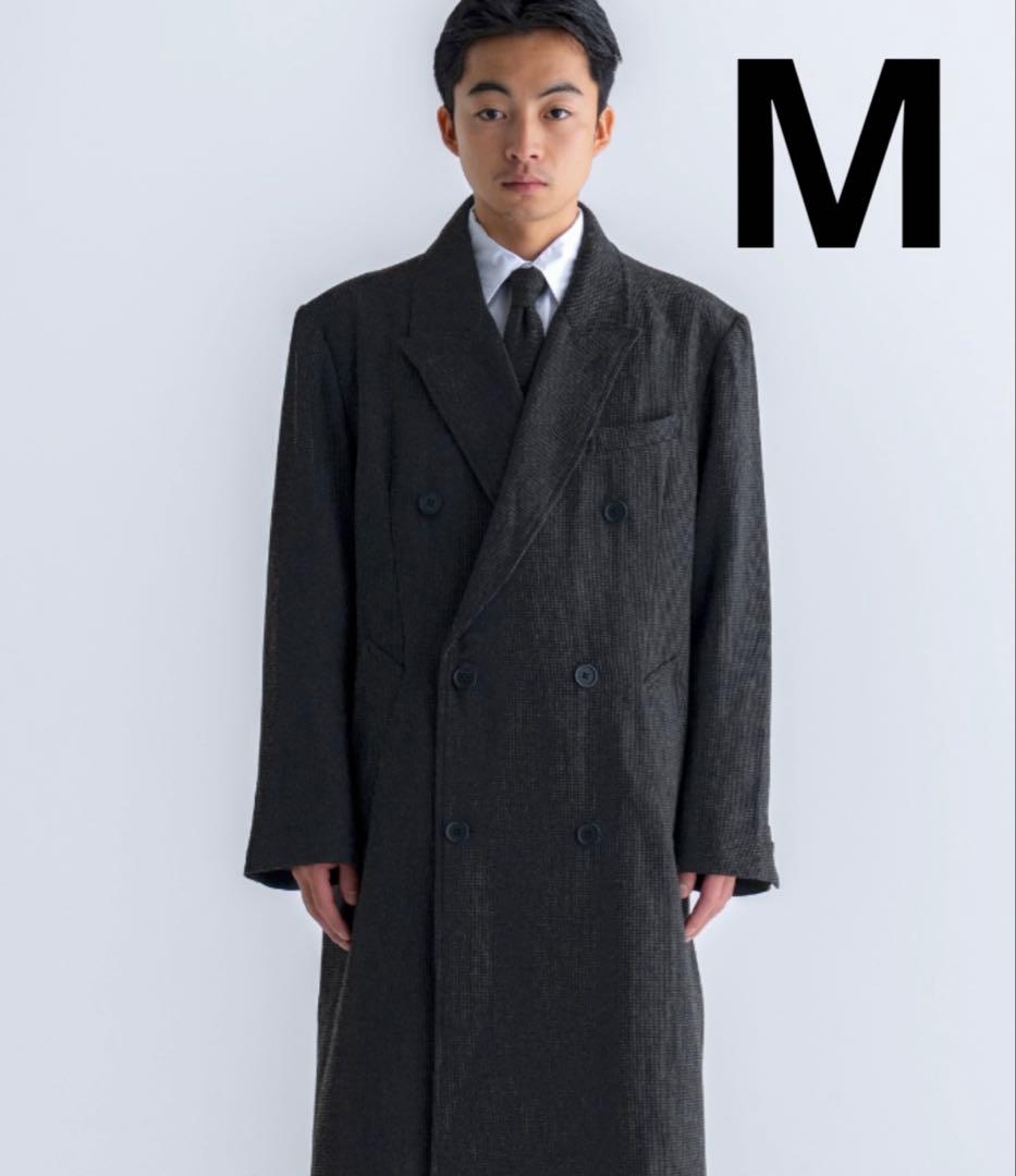 sinss クラシック ウール ブレンド ツイード コート ブラウン M