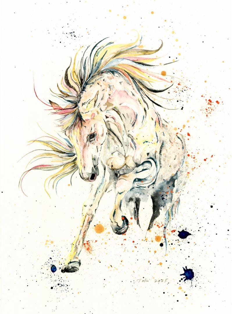 馬 原画 額装済み マリア ※購入希望の方はコメントください