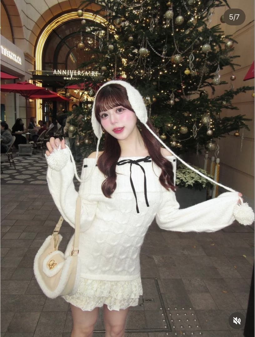 ワンピース OLIVE des OLIVE girly cable one-piece