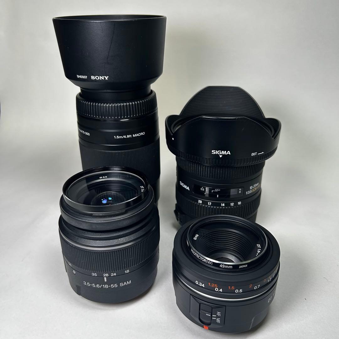 【一眼デビューに最適・即撮影可】SONYα65＋レンズ4本セット