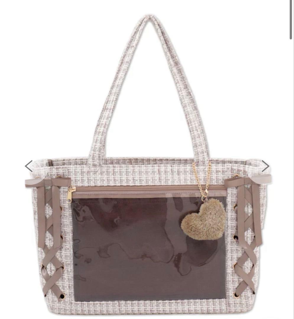 wego ツイードレースアップ痛バッグs 柄1