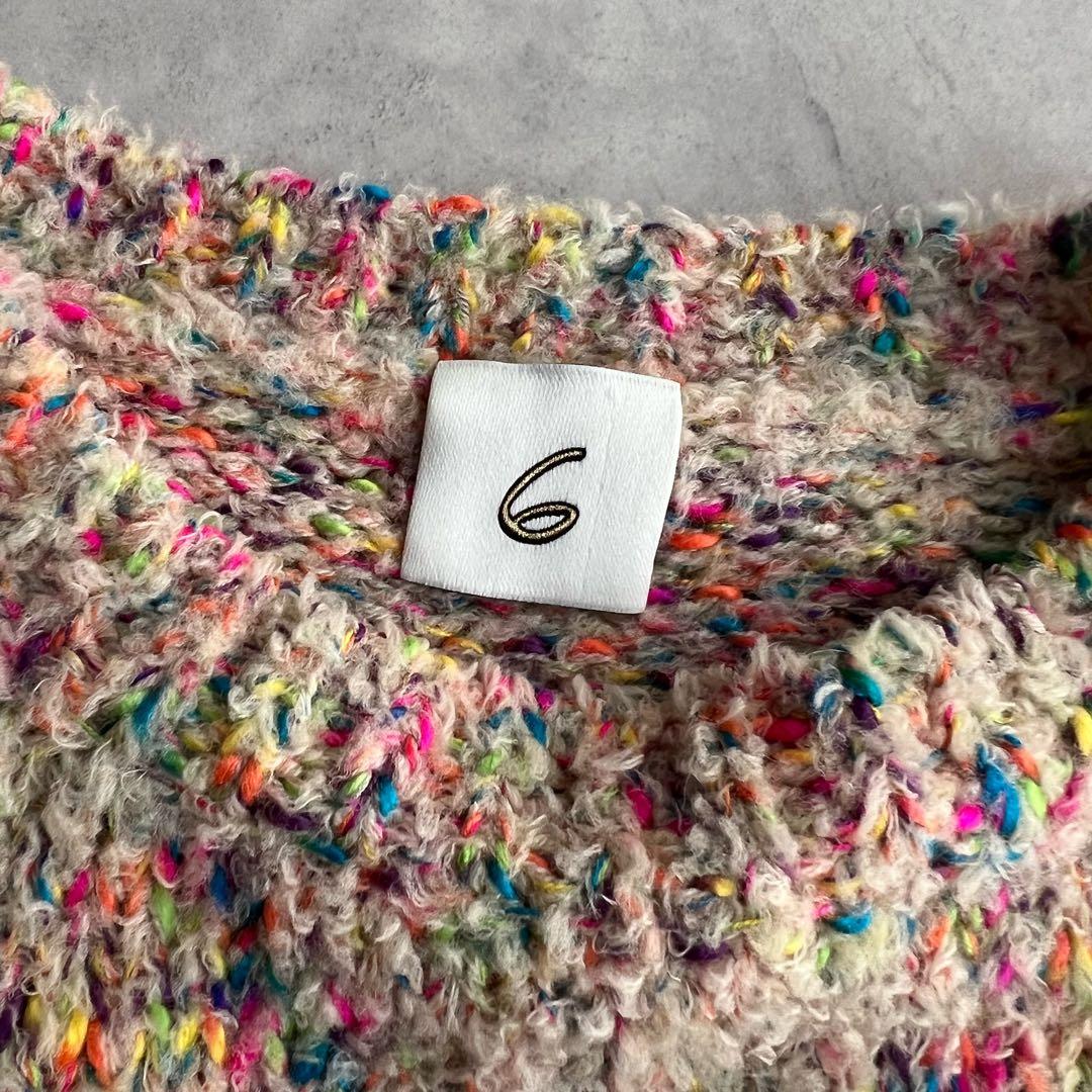 ＜6(ROKU)＞マルチスラブ クルーネック ニット