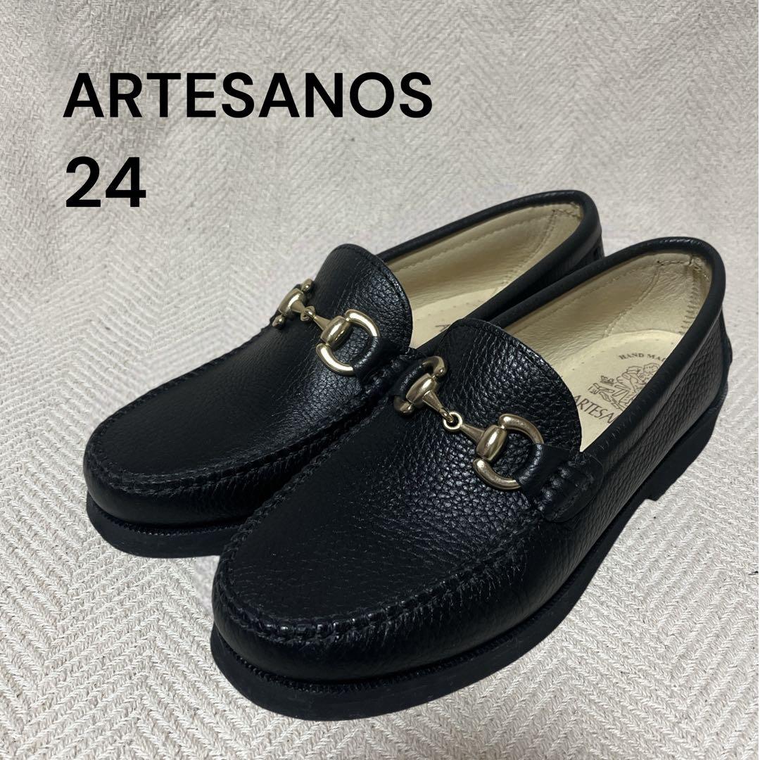 極美品 ARTESANOS アルテサノス ビットローファー 金 38 春の定番