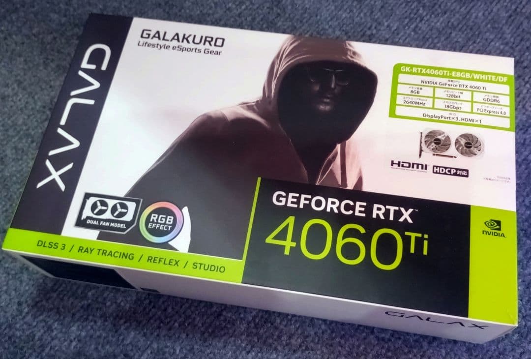 GALAKURO GEFORCE RTX 4060 Ti 人気ホワイトモデル