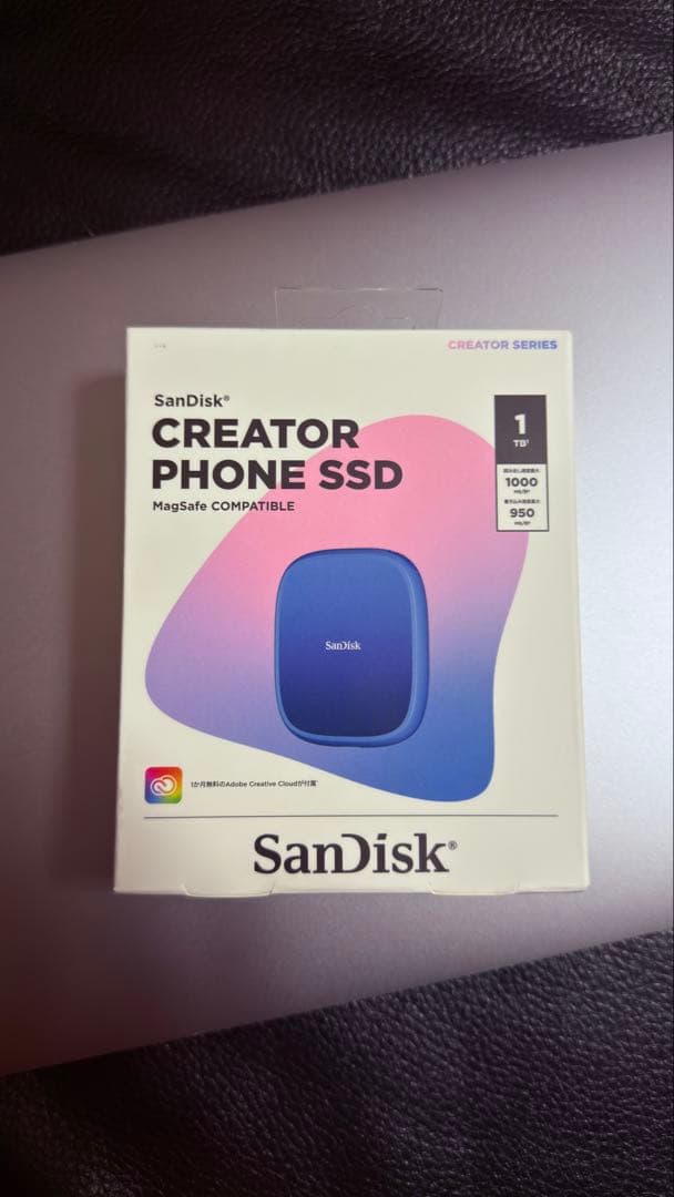 外付けハードディスク・ドライブ SanDisk Creator Phone SSD 1TB storage