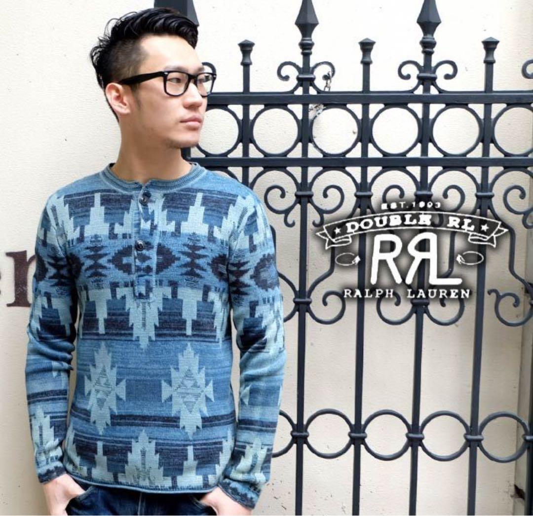 RRL Ralph Lauren ヘンリーネック チマヨ柄 L ジャガード 希少