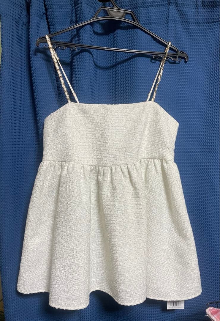 ジャスグリッティー　チェーンストラップツイードキャミビスチェ