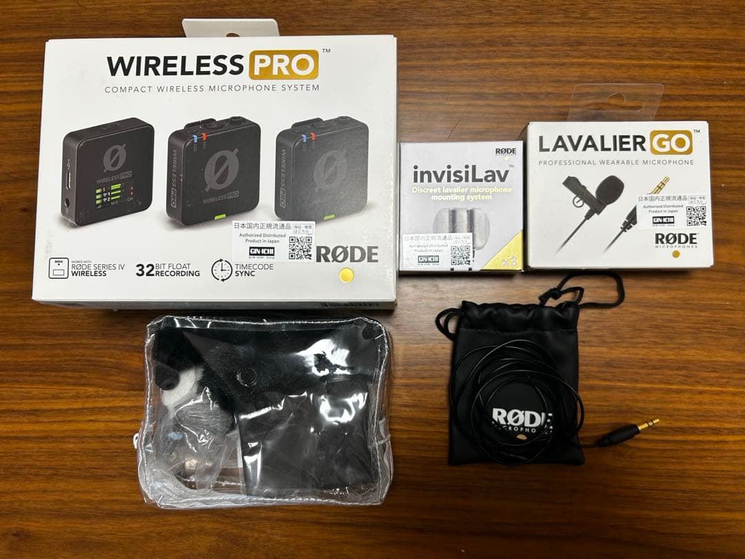 RODE Wireless PRO +Lavalier GO×２+invisiL