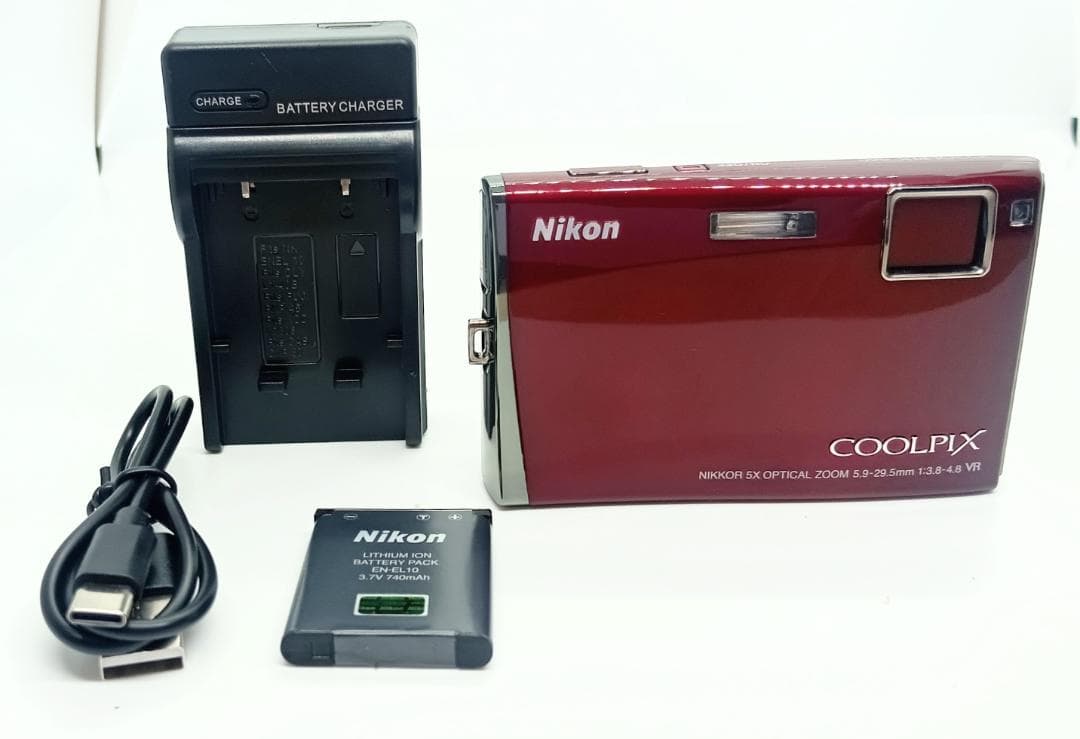 Nikon COOLPIX S60 赤 デジタルカメラ 充電器付き