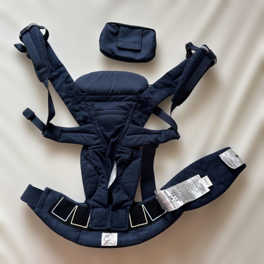 【エルゴベビー】ネイビー 抱っこ紐 収納ポーチ付き　メッシュ　オムニブリーズ