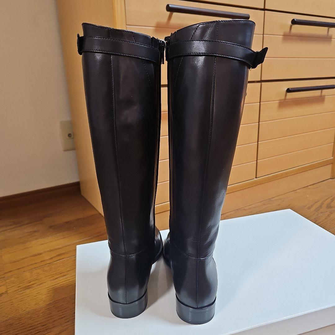 限定TOMORROWLAND　ブラックレザー ロングブーツ