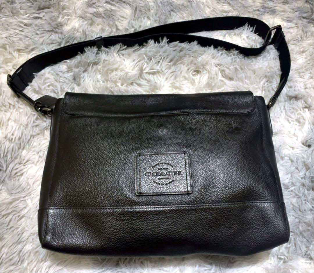 美品　COACH ハドソン メッセンジャー ショルダーバッグ レザー
