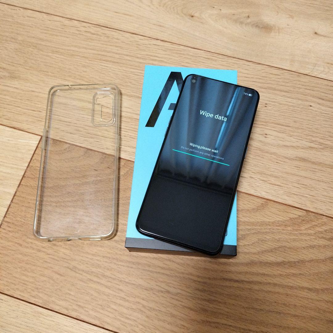 OPPO A55s 5G 本体 クリアケース付き