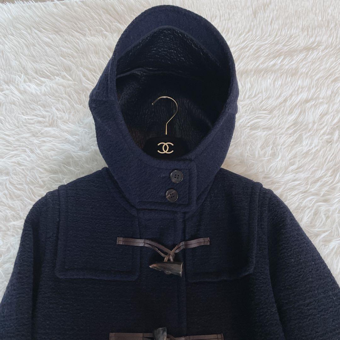 【マッキントッシュロンドン】ダッフルコート フード 38 M ネイビー 紺