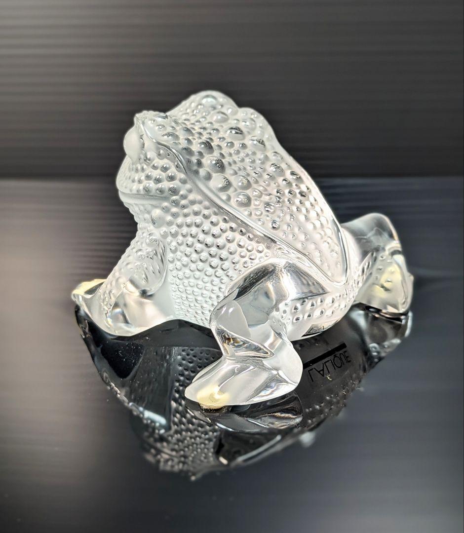 【美品】LALIQUE ラリック カエル 蛙 クリスタルガラス フィギュリン