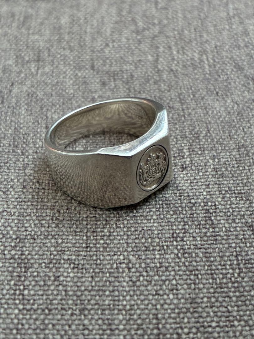 ライオンハート　シルバー 六角形リング エンブレム付き　23号