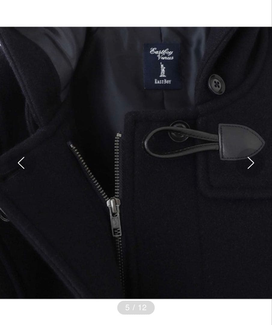 【新品】EASTBOY Venusダッフルコート　9号　ネイビー紺　ウール