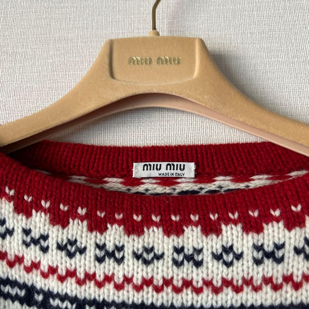 【美品】ミュウミュウmiumiu 2021FW ノルディック柄　ニット