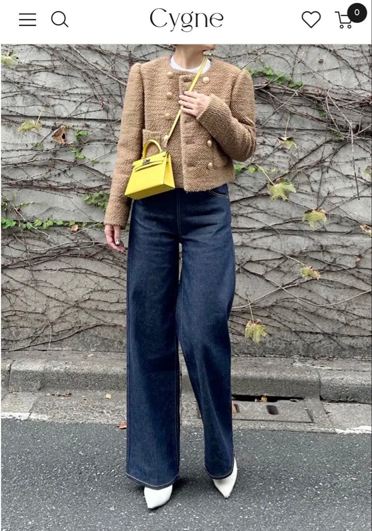 Cygne シーニュ　デニム　ローレント　サイズ１　ノンウォッシュgirlish