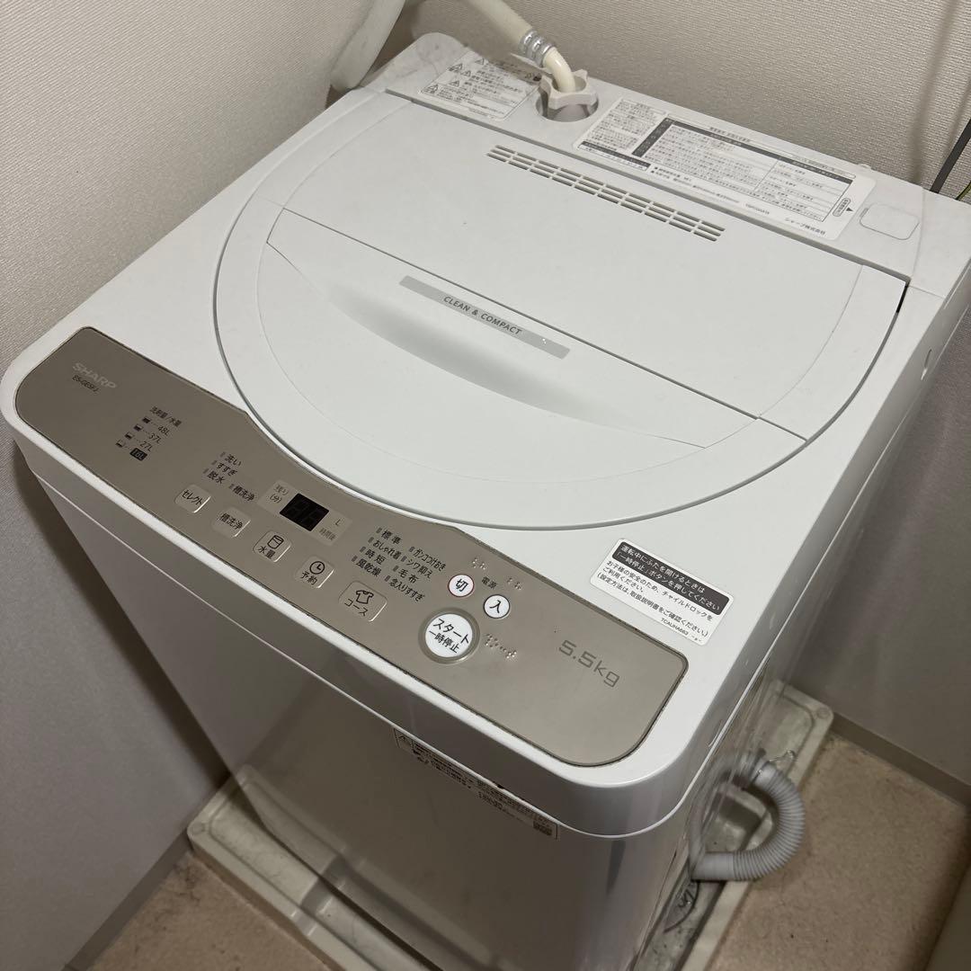 【送料込み】【SHARP】 ES-GE5FJ 全自動電気洗濯機 5.5kg