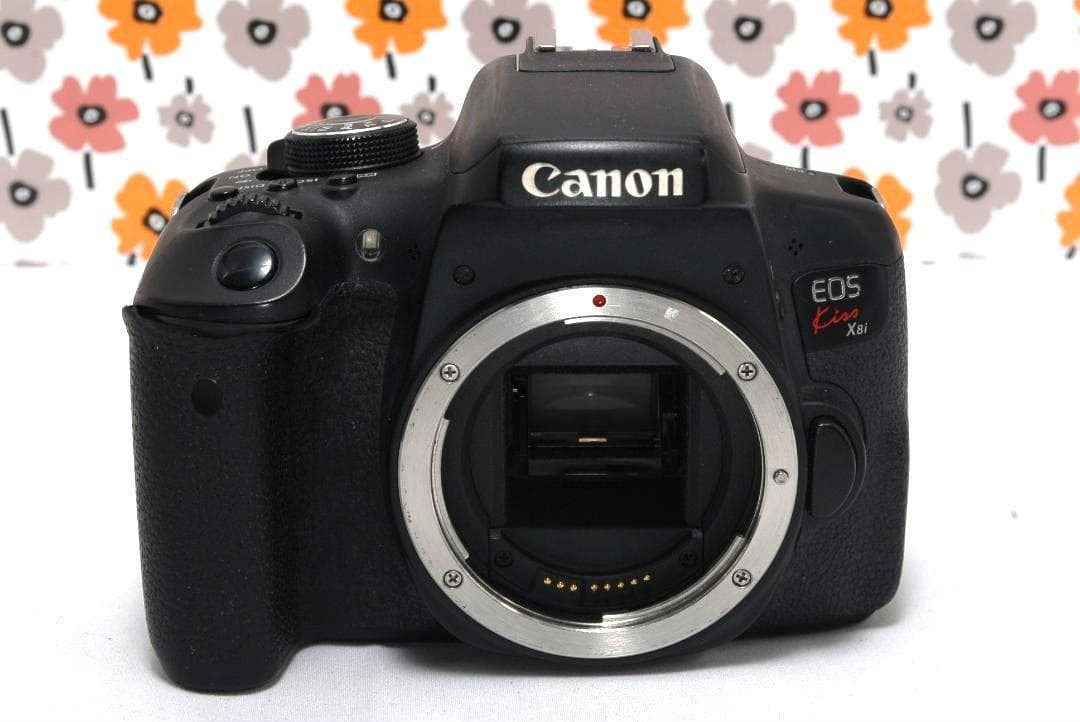 【返品保証】❤Canon Kiss X8i❤Wi-Fi画像転送❤ダブルレンズ❤