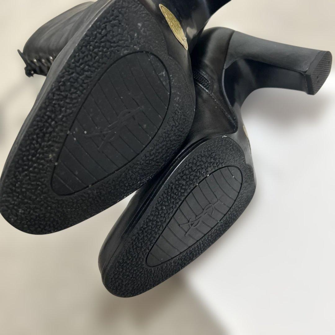 Yves Saint Laurent レースアップブーツ 36 1/2 黒 本革