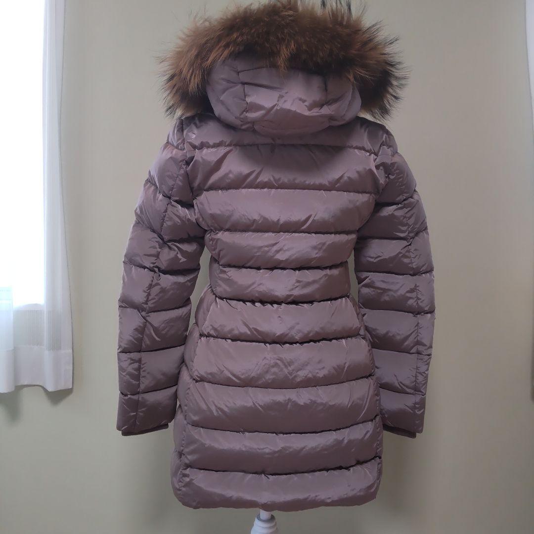 add新品タグ付き高級ロングダウンジャケット たぬきファー取り外し可