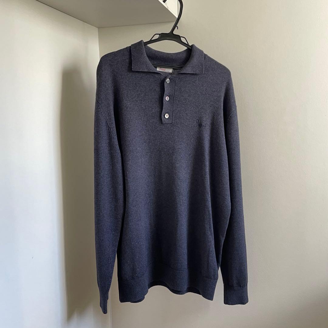 【美品】Papas パパス　カシミヤ　ウール　シルクニット　メンズ