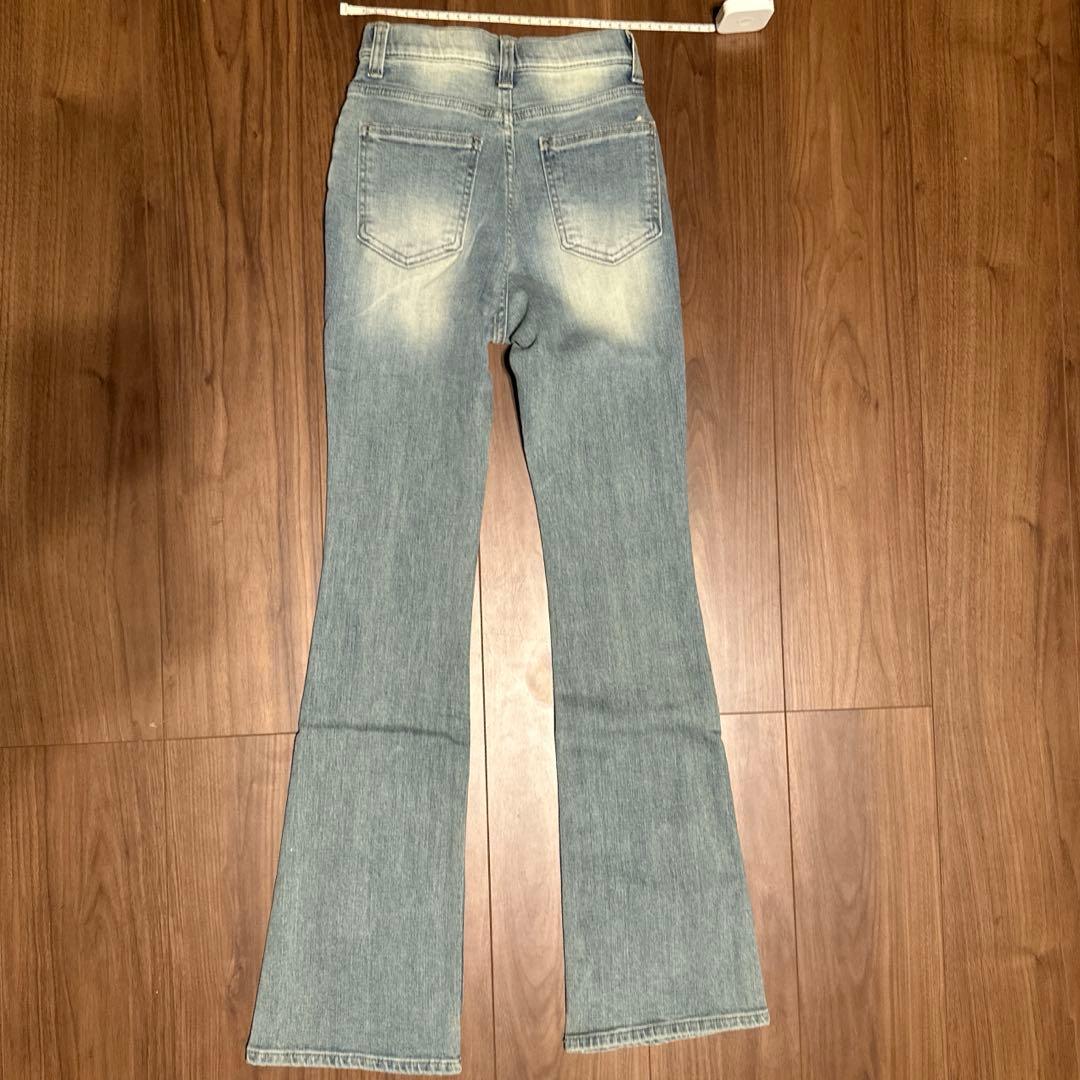 韓国 カインダミ Kindame フレアパンツ デニム xs s おしりパッと