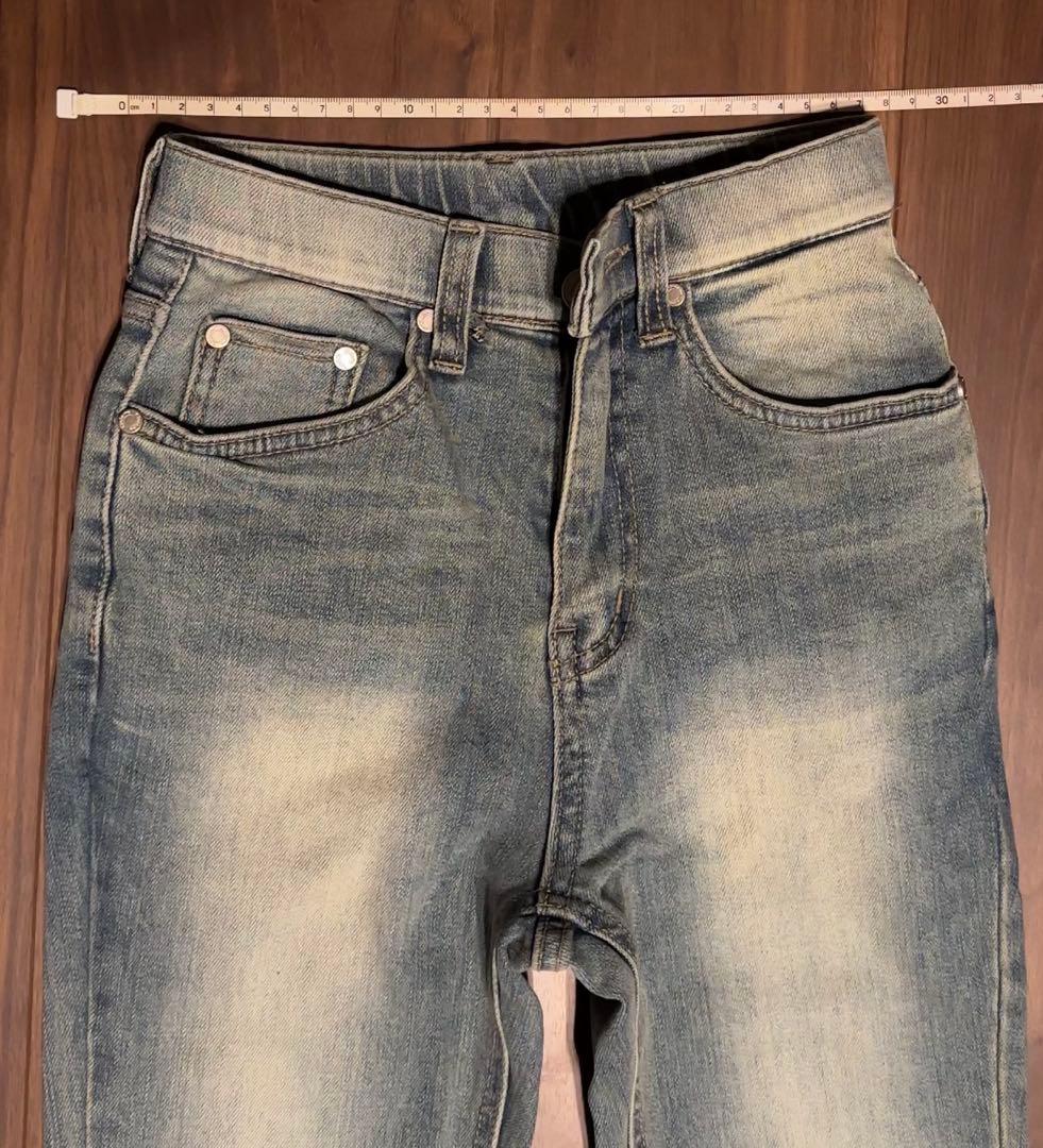 韓国 カインダミ Kindame フレアパンツ デニム xs s おしりパッと