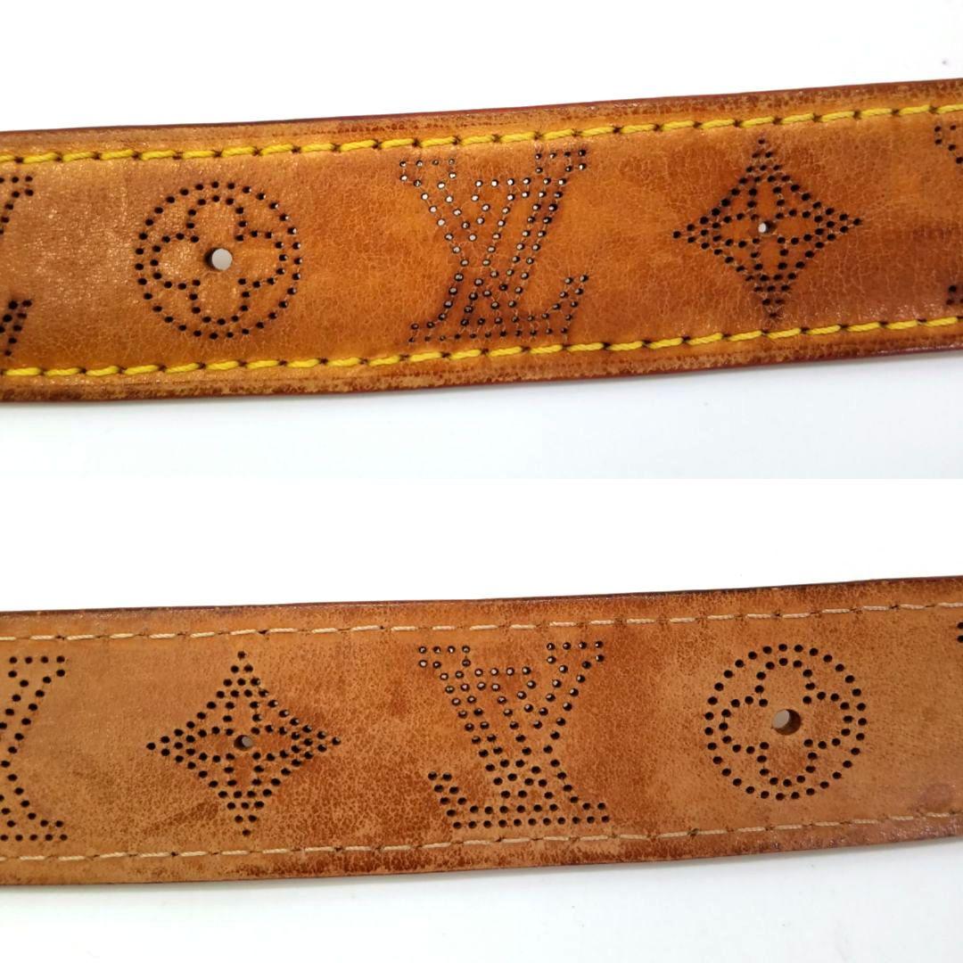 ルイヴィトン ベルト マヒナ サンチュール パンチング モノグラム　ブラウン