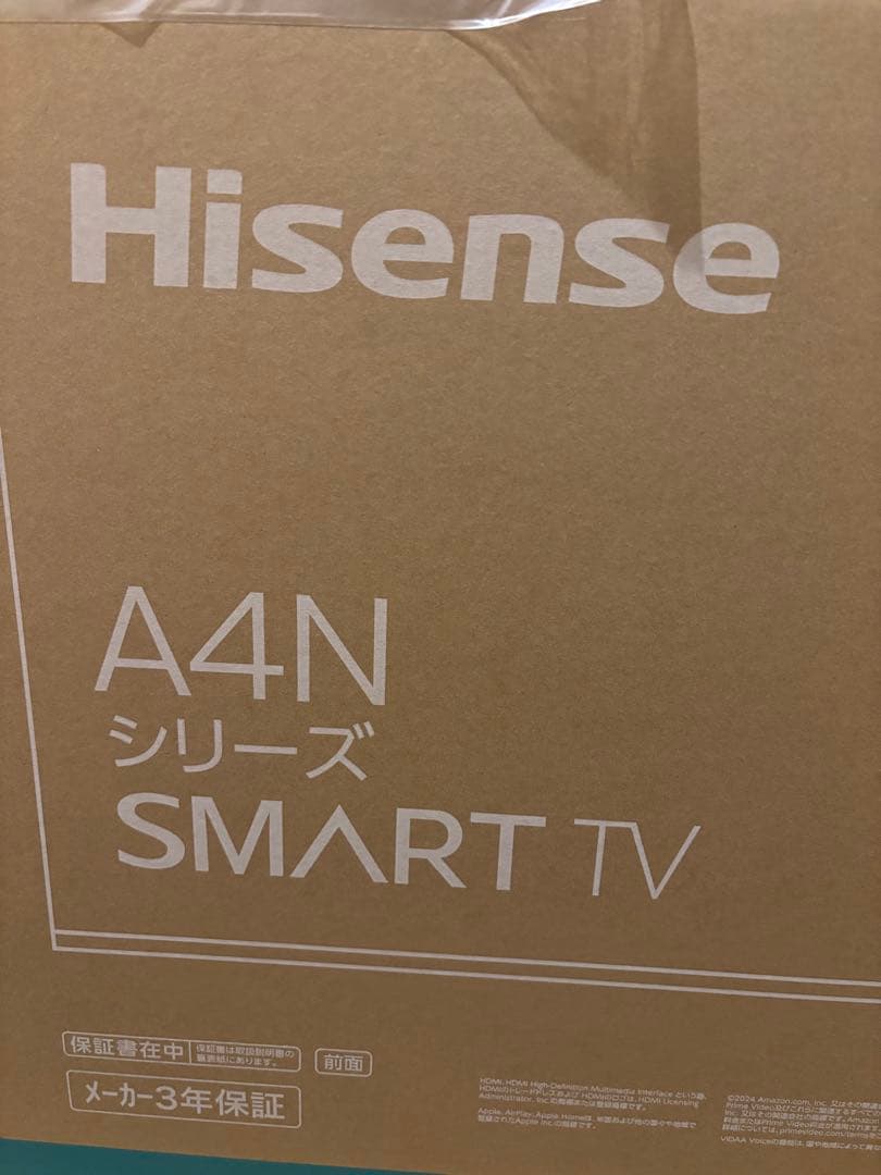 未開封 ハイセンスTV 40A4N 40型　12月購入
