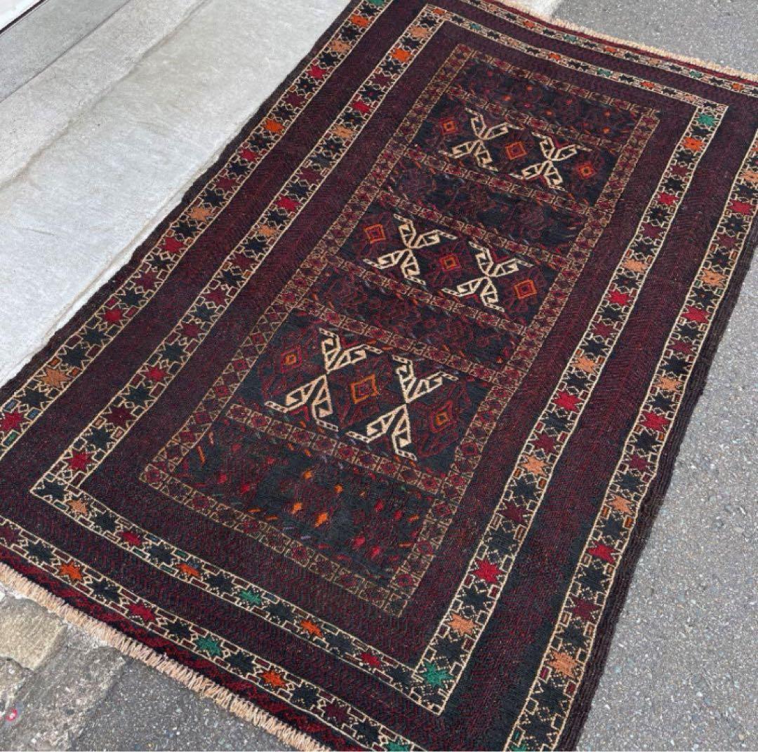 キリム 手織りスザニ スーパー ヴィンテージ 118cmx190cm ラグ