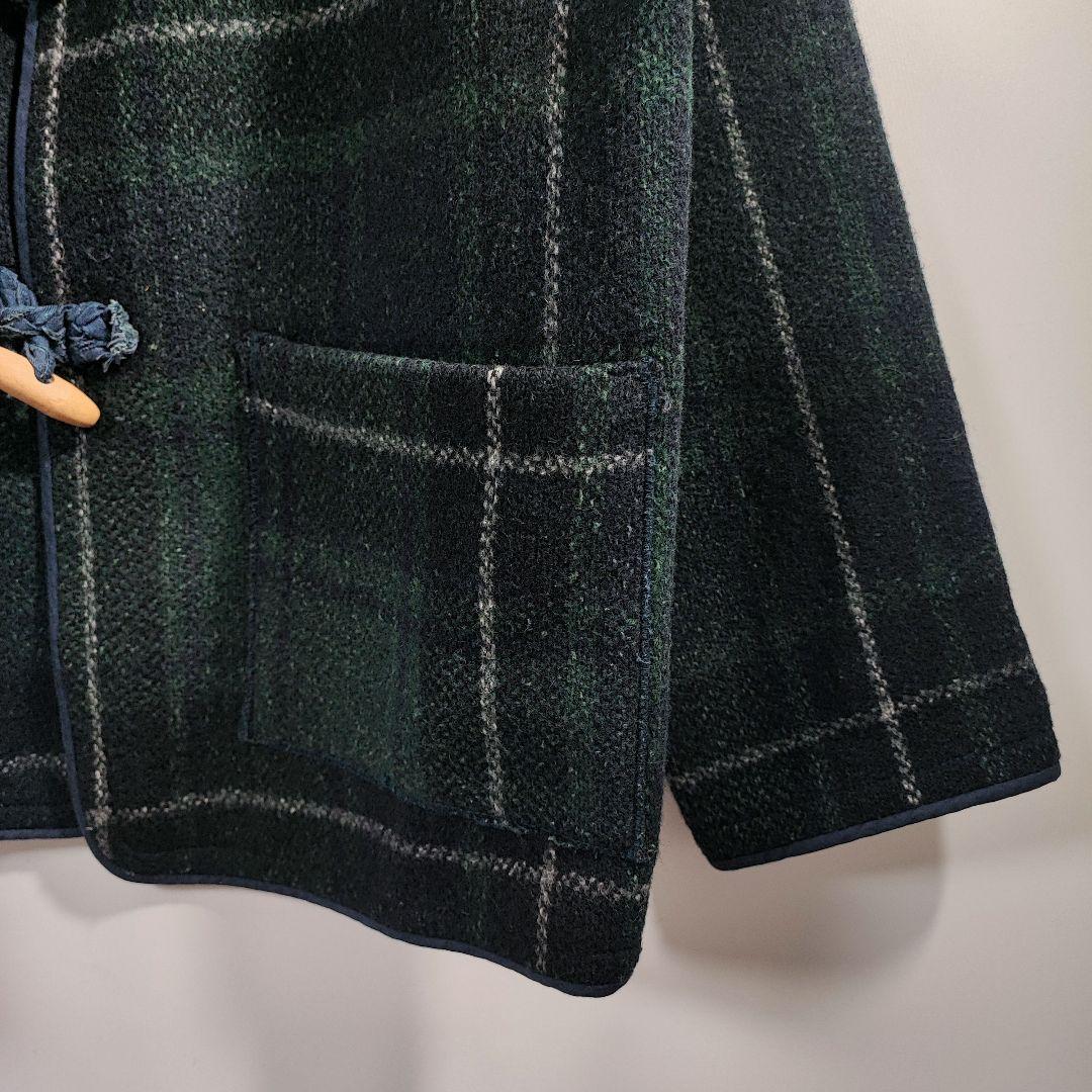 45rpm ダッフルコート チェック柄 ショート丈 サイズ3 Lサイズ