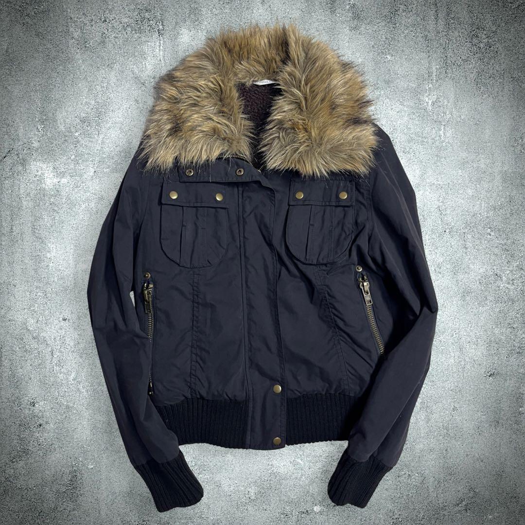 y2k 00s N2B ミリタリージャケット 平成ギャル 短丈 ファー