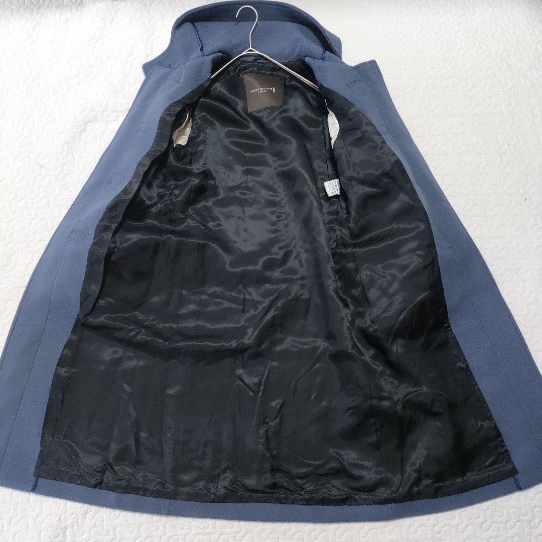 極美品✨マッキントッシュ　ロングダッフルコート　ブルーグレー　38