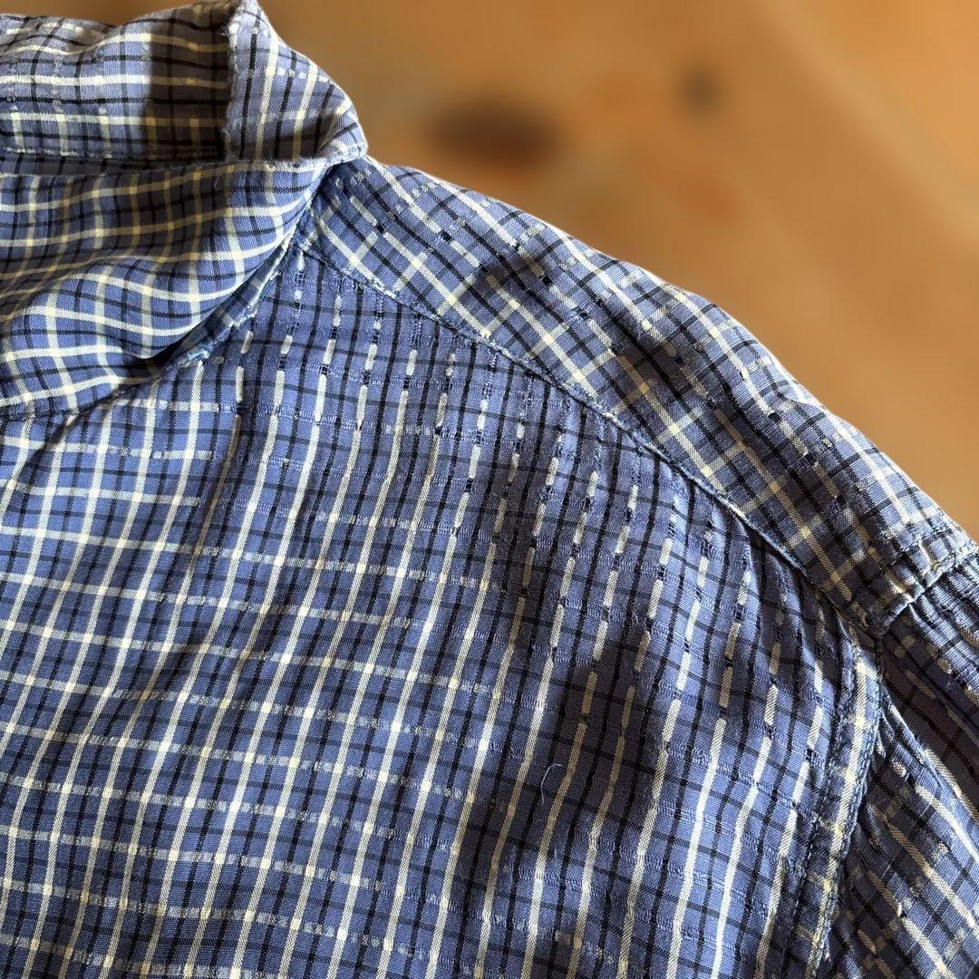 【50sビンテージ】Campus レーヨンシャツ シャドー 織柄 L ロカビリー