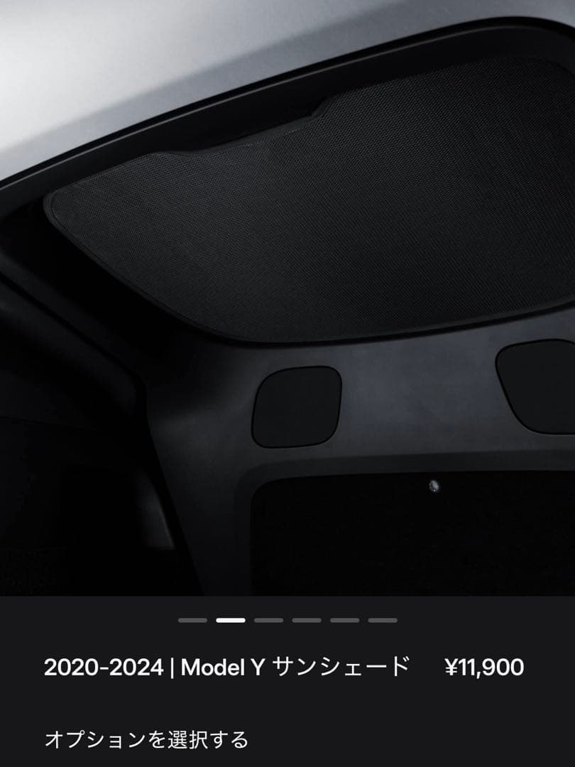 新品未使用　2020-2024 Model Y サンシェード