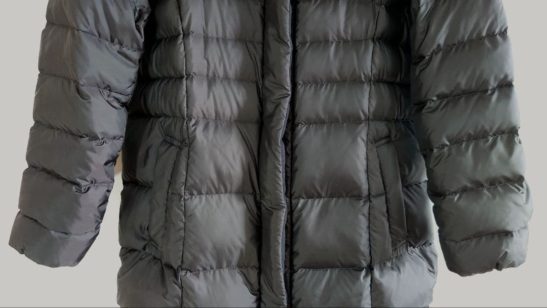 46 [23区L /オンワード樫山] フードファーラクーンダウンコート 軽量