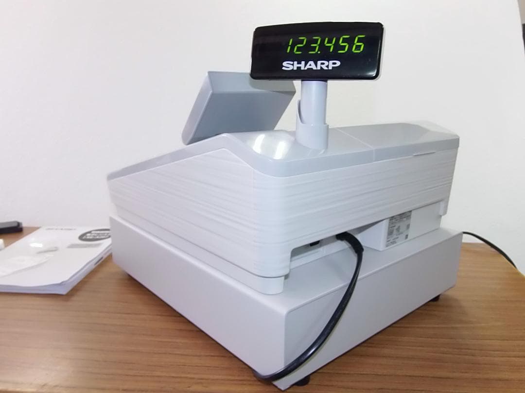 美品 設定無料 SHARP 電子レジスター XE-A207W-W 白 50505