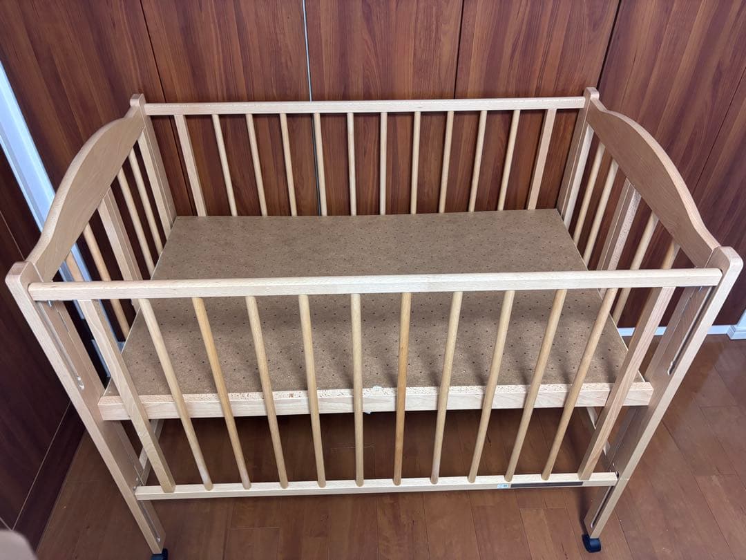 【日本製】木製ベビーベッド ⭐︎レギュラーサイズ⭐︎ハイタイプ⭐︎スリーピー⭐︎石崎家具