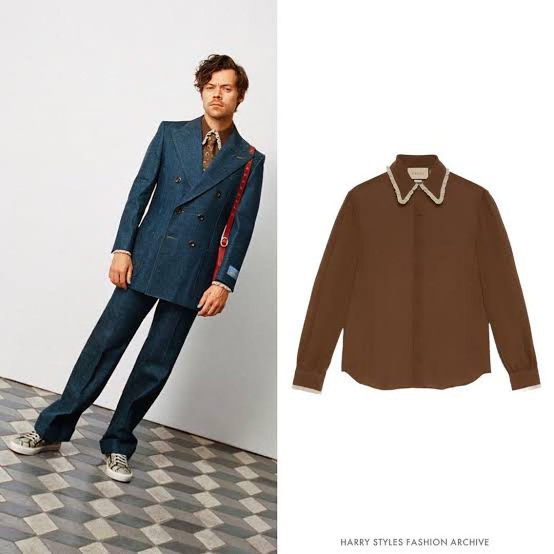 GUCCI HAHAHA ミケーレハリースタイルズ フリルシャツ 38