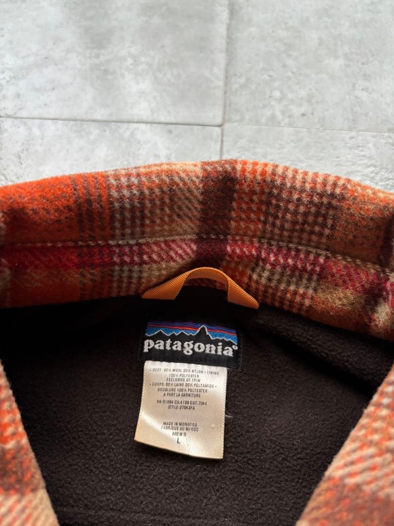 00s パタゴニア　フランネル　シャツジャケット　好配色　Lサイズ