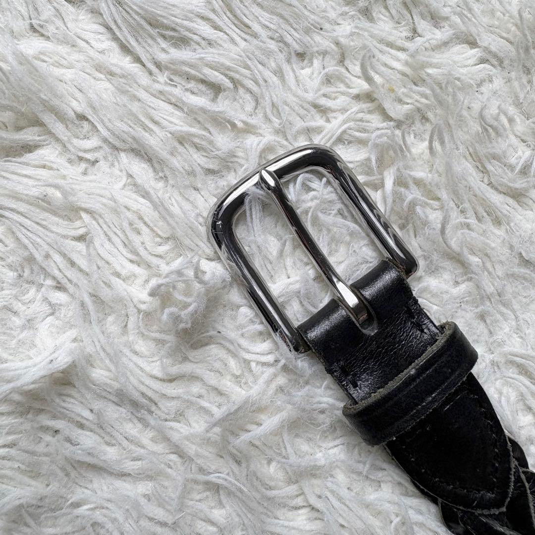 《Whitehouse Cox》Leathbr mesh belt 32/80