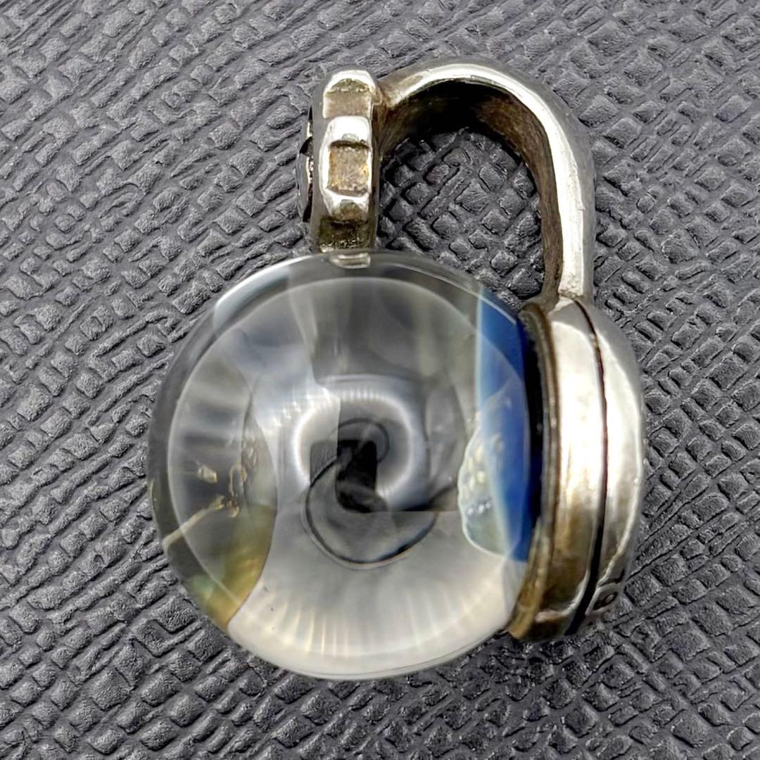 スターリンギア ニュースカルマーブル ペンダント ブルー サイン入り 希少 美品