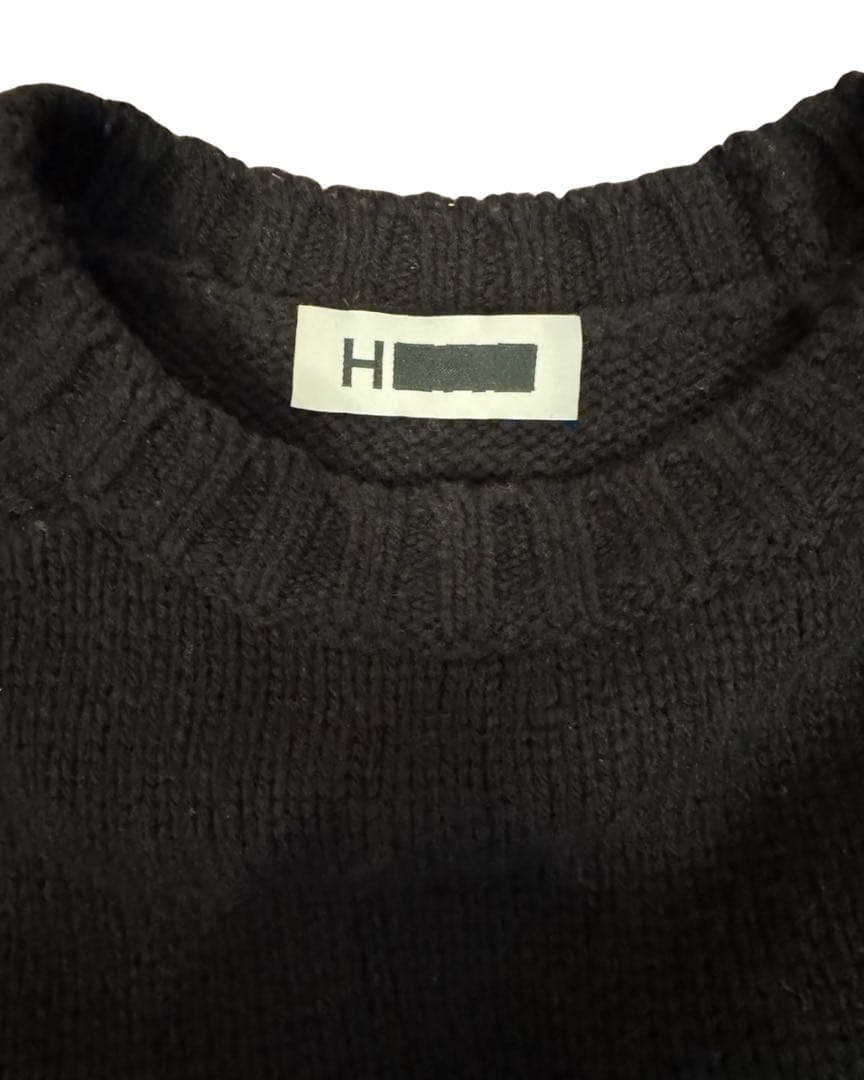 H Beauty&Youth スポンディッシュ ウール ワイドクルーネックL