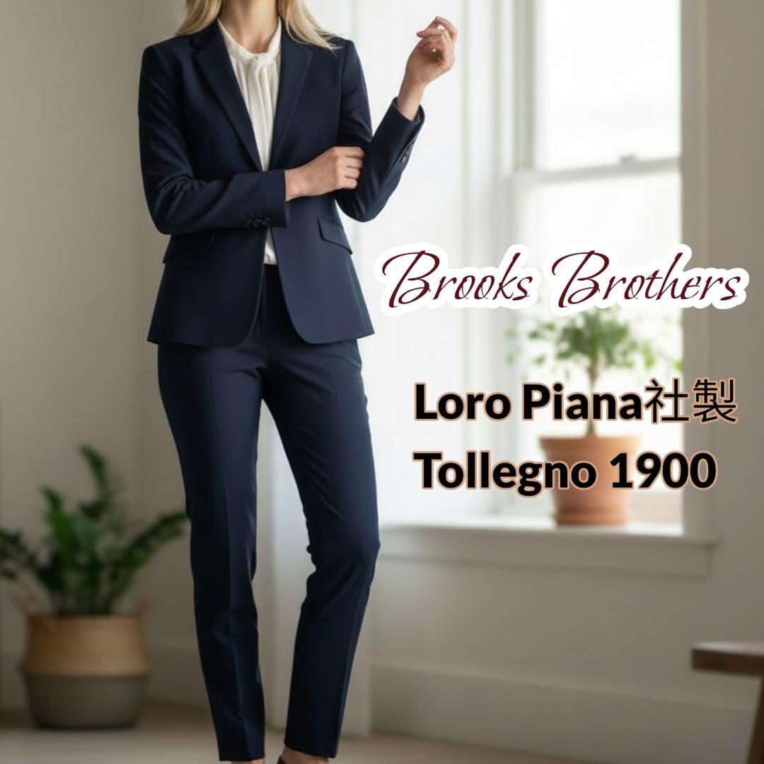 【高級・極美品】ブルックスブラザーズ ネイビースーツ イタリア生地
