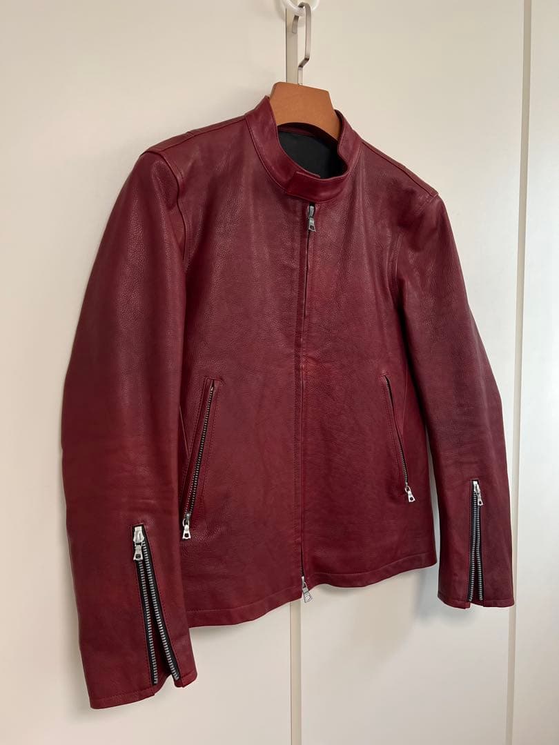 試着のみ BACKLASH シングルライダース RED S