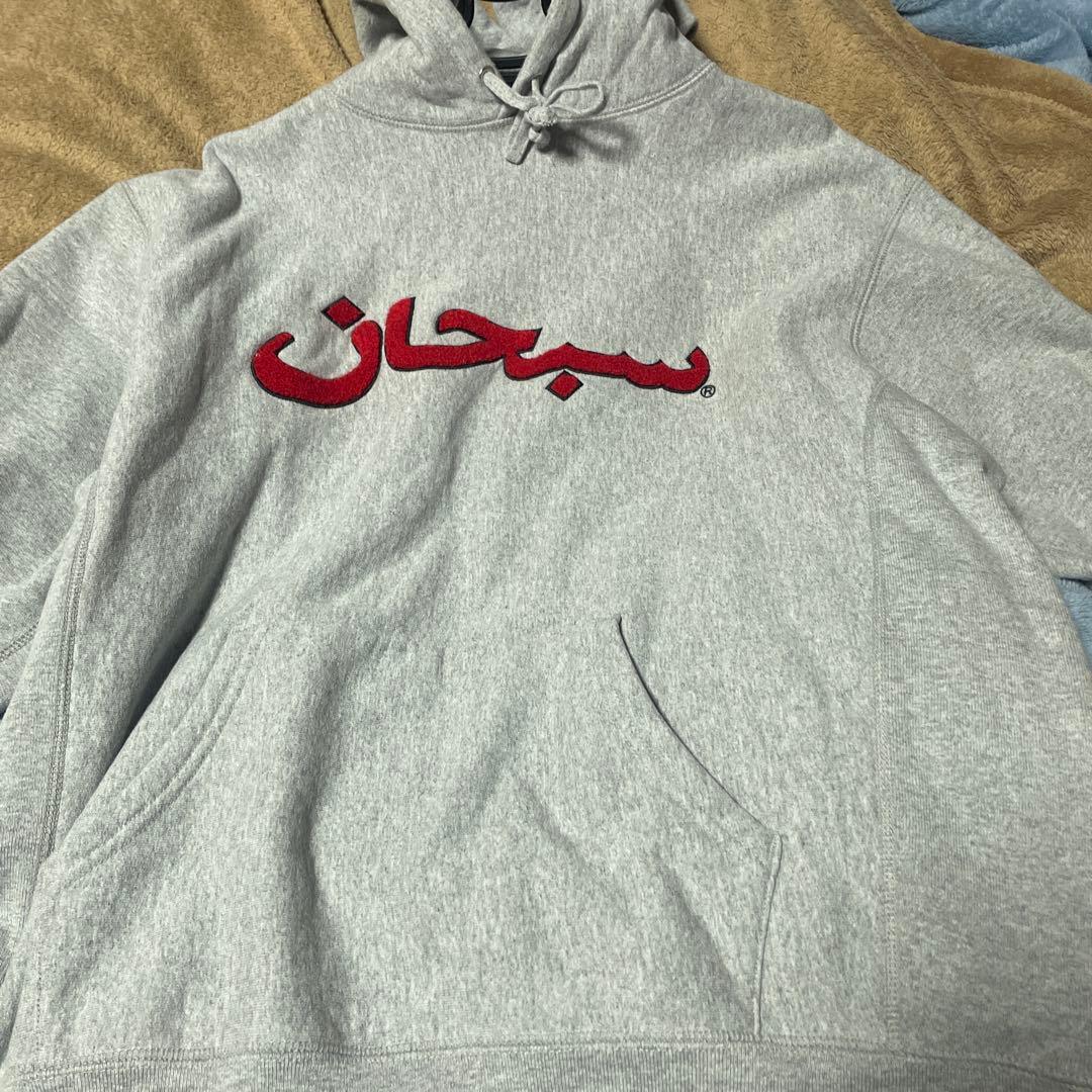 シュプリームsupreme アラビアロゴパーカー　グレーM